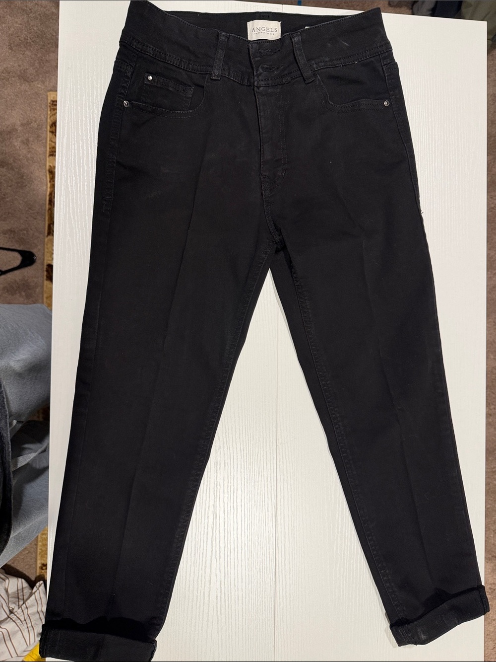 ANGELS Black Slim Straight Men's Jeans